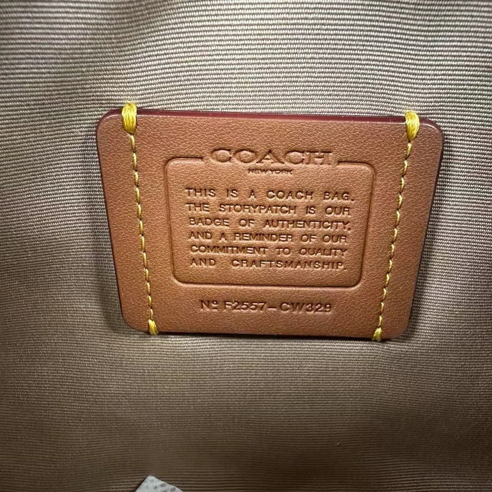 Coach Mini Rowan Crossbody In Signature Canvas In Gold/Chalk CW329 NWT